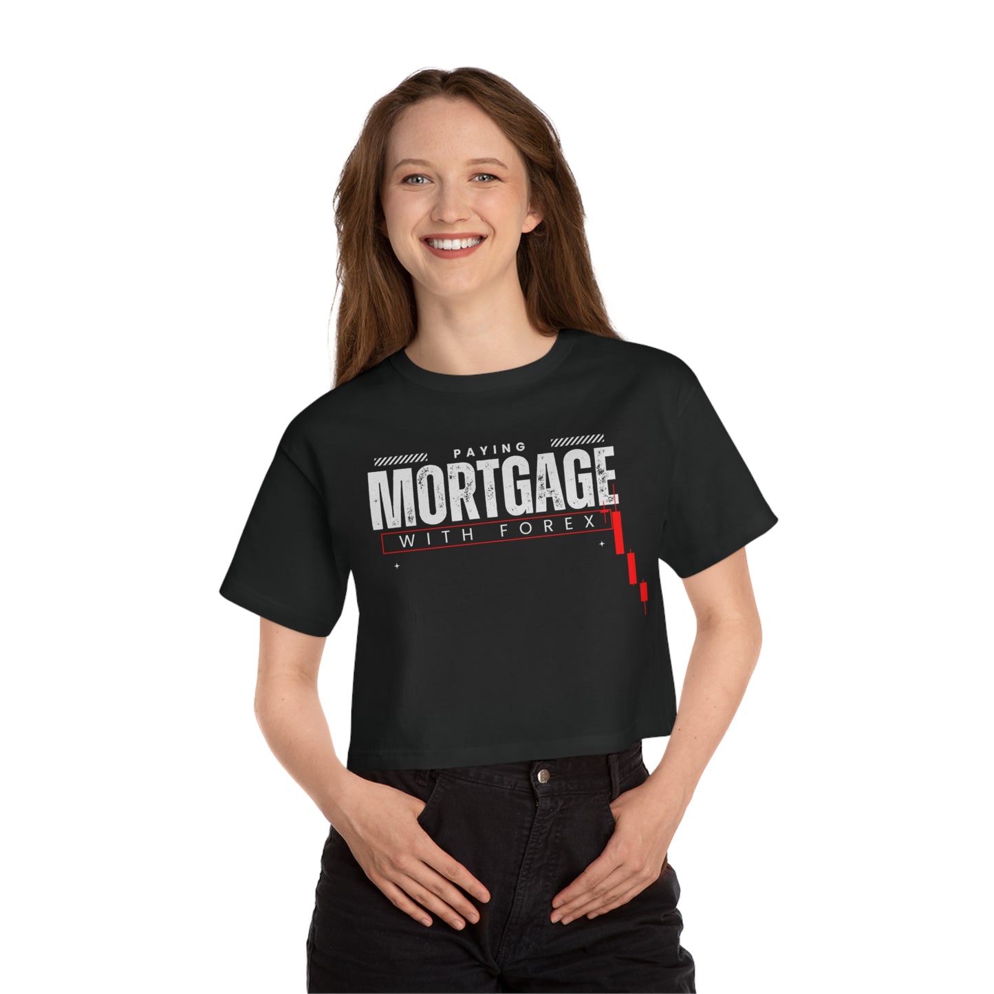 Paying Mortgage with Forex Women's Cropped T-Shirt