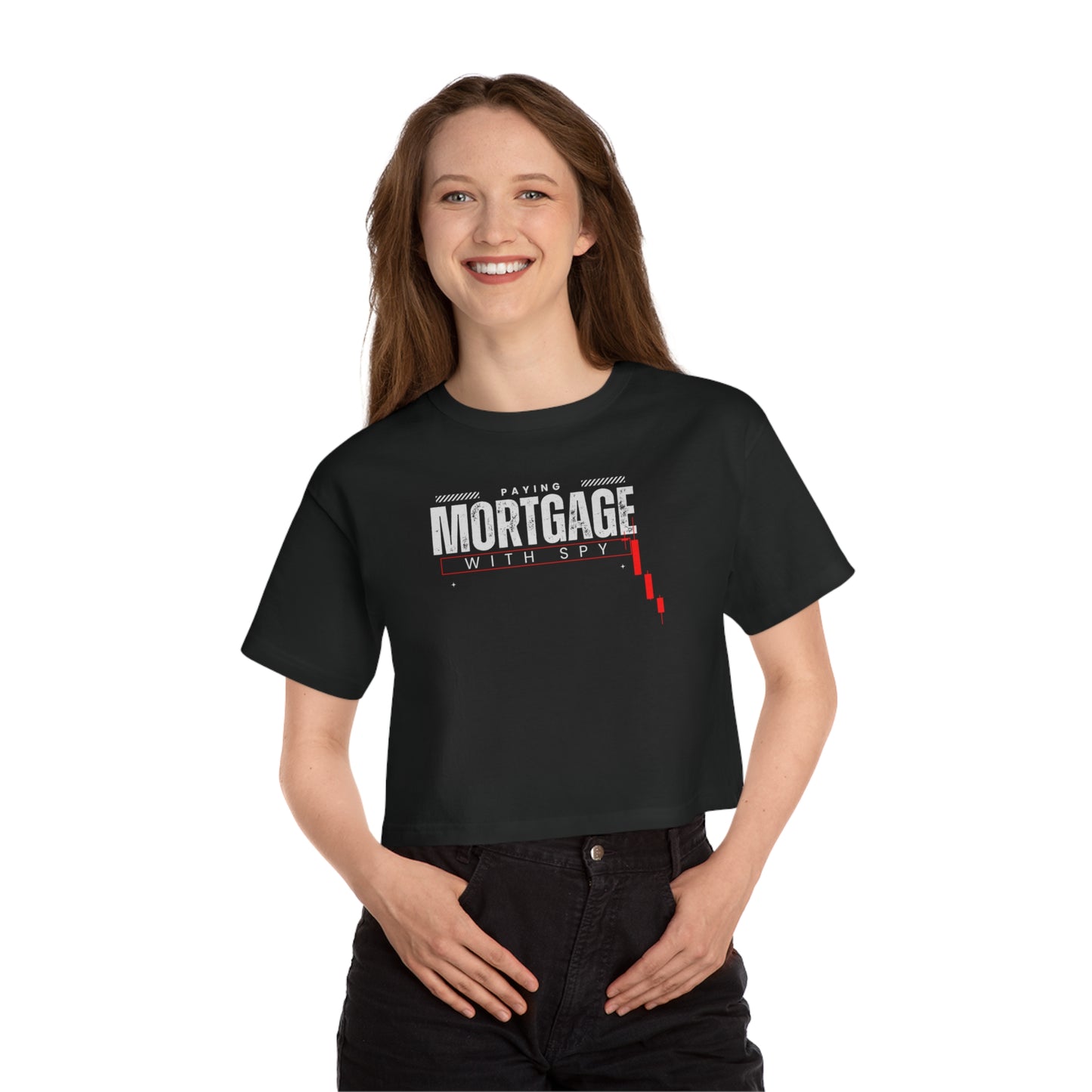 Paying Mortgage with SPY Women's Cropped T-Shirt